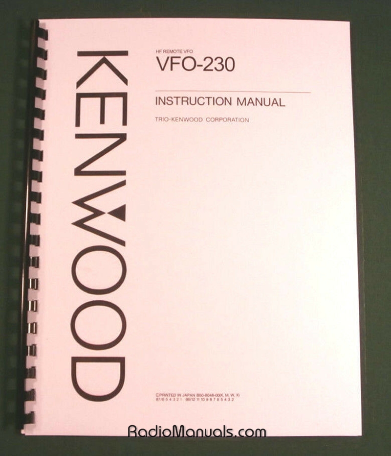 Kenwood VFO-230 Instruction Manual